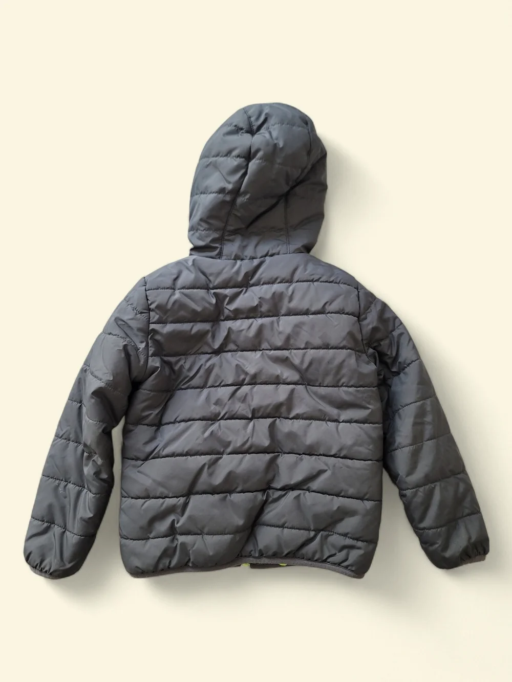 Nike Kids' 4T Puffer Jacket in Charcoal Gray Lime Interior‎ Full Zip
